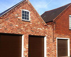 Large practical garage doors built with an extension.